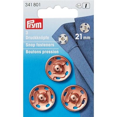 Tryckknappar 21 mm Roséguld 3-pack