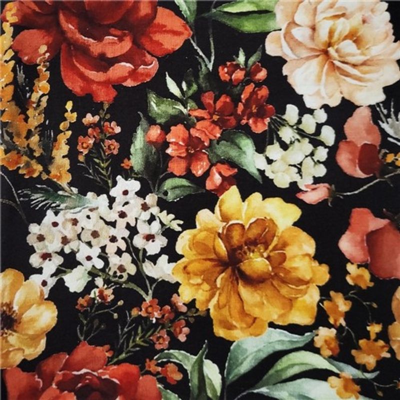 Viva blomma Svart