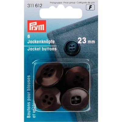 Prym Byxknappar Mörkbrun 23 mm
