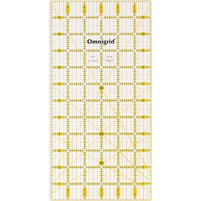 Universell linjal med tum skala 6 x 12 tum