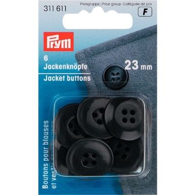Prym Byxknappar Mörkgrå 23 mm