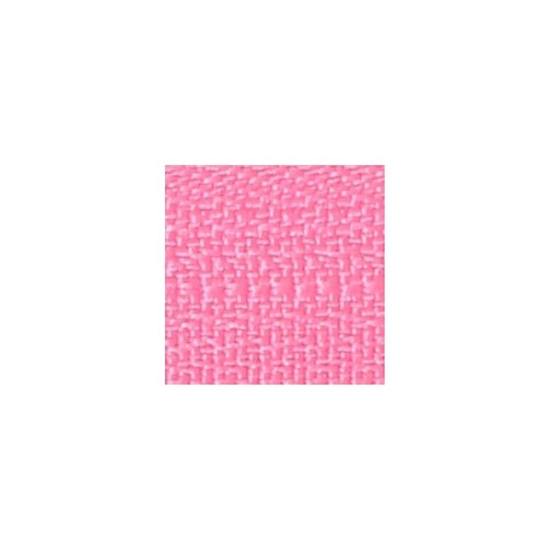 Dolt blixtlås 20 cm ej delbar 4 mm YKK - Rosa