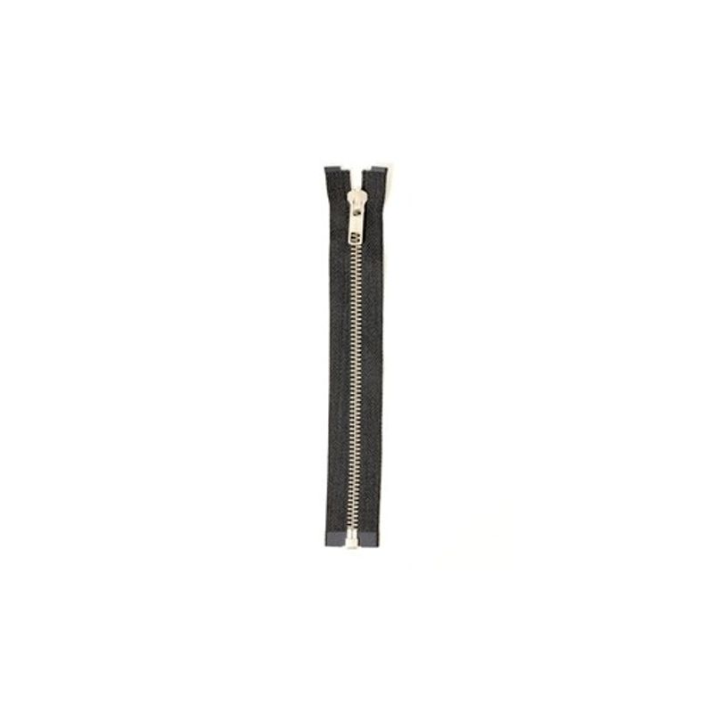 Blixtlås Silver 85 cm 6 mm Delbar Svart