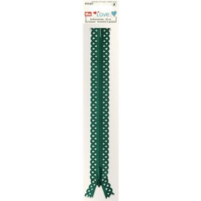 Spetsdragkedja Grön 20 cm
