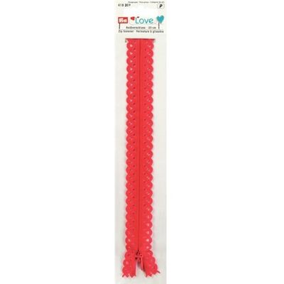 Spetsdragkedja Röd 20 cm