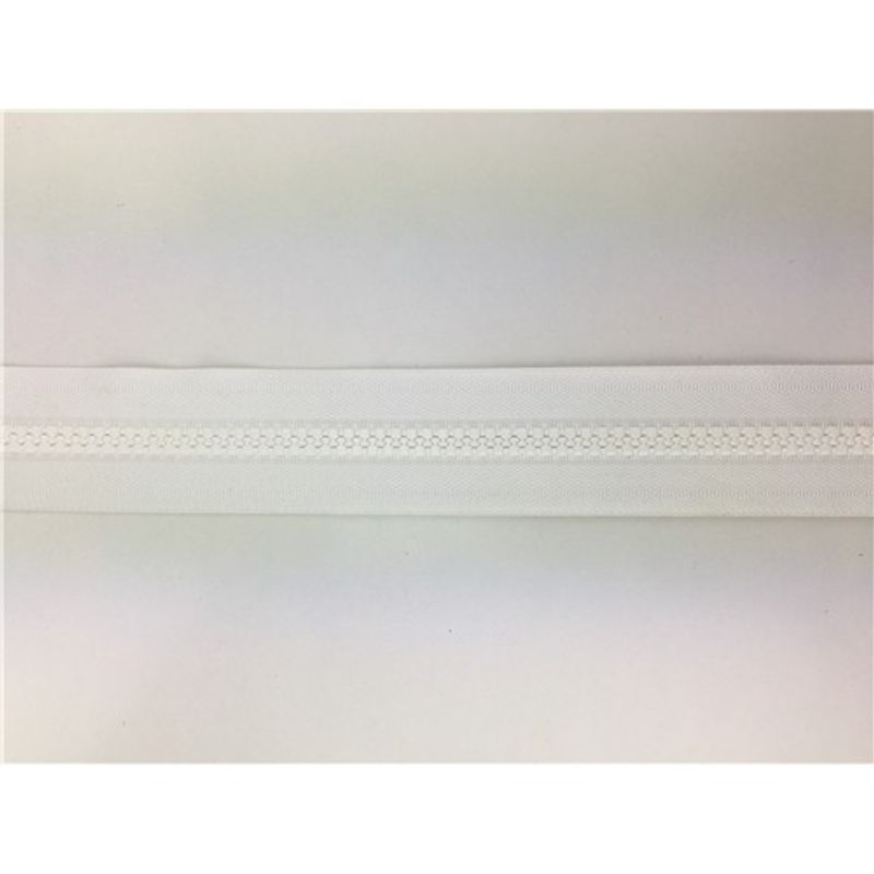 Blixtlåsmetervara Kapell 10 mm Vit