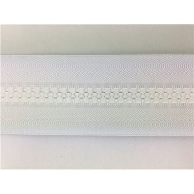 Blixtlåsmetervara Kapell 10 mm Vit