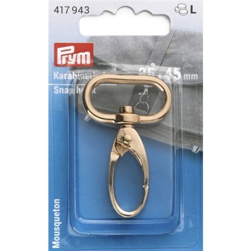 Karbinhake 25 x 45 mm Guld