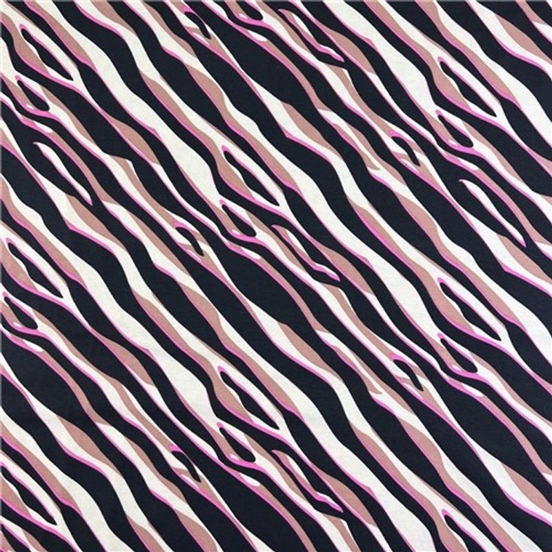 Zebra Stripes - Rosa - Beige - Svart