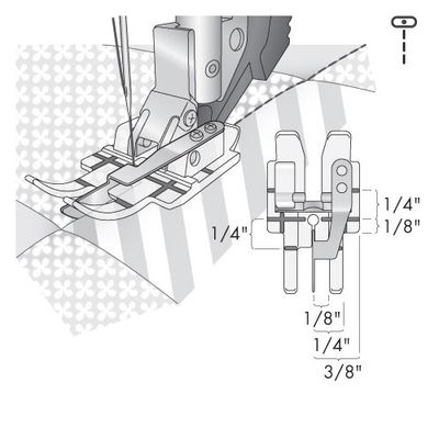 Transparant Stitch In Ditch Fot för IDT System