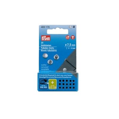 Prym Lädernitar Silver 7,5 MM 25 ST.
