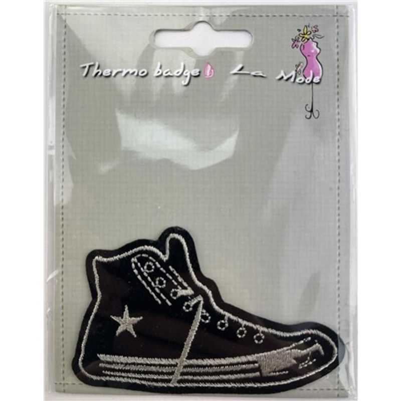 Patch Shoe Star Black and Gray