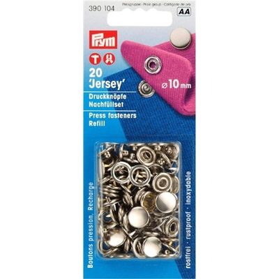 Nittryckknapp Jersey 10 mm, refill 20 st