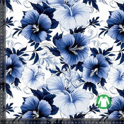 Blå - Vita Blommor