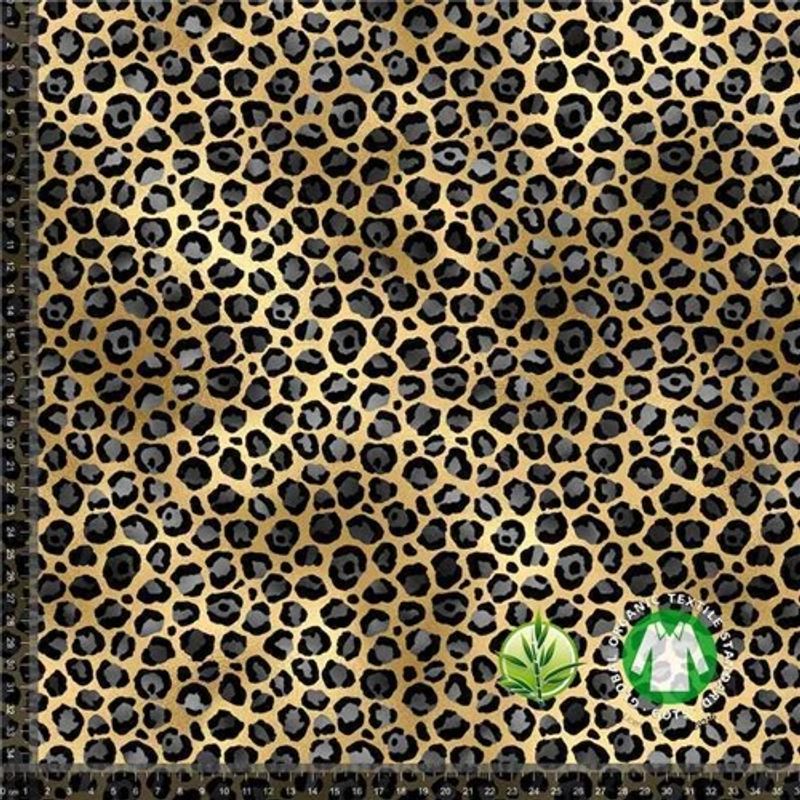Digitaltryckt Bambu Leopard Guld