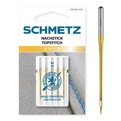 Topstitchnål Gold 90 5-pack