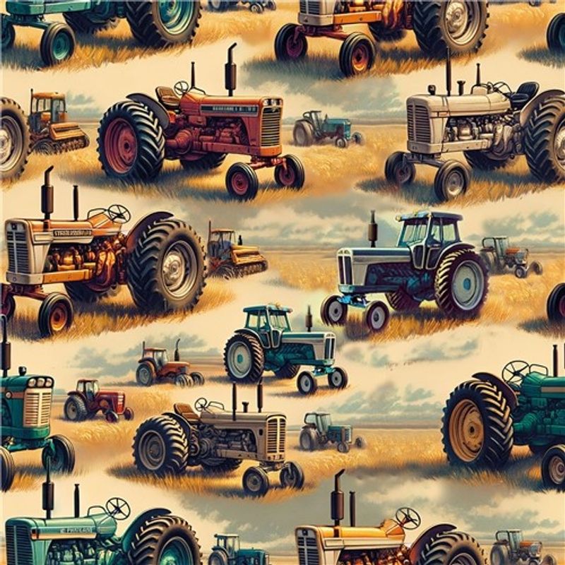 Gammeltraktor på fältet