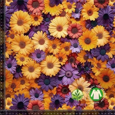 Digitaltryckt Bambu - Gerbera