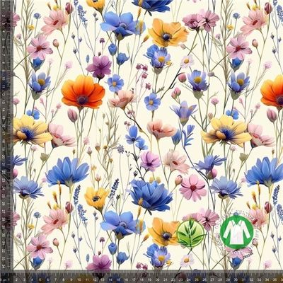 Digitaltryckt Bambu - Blomsteräng