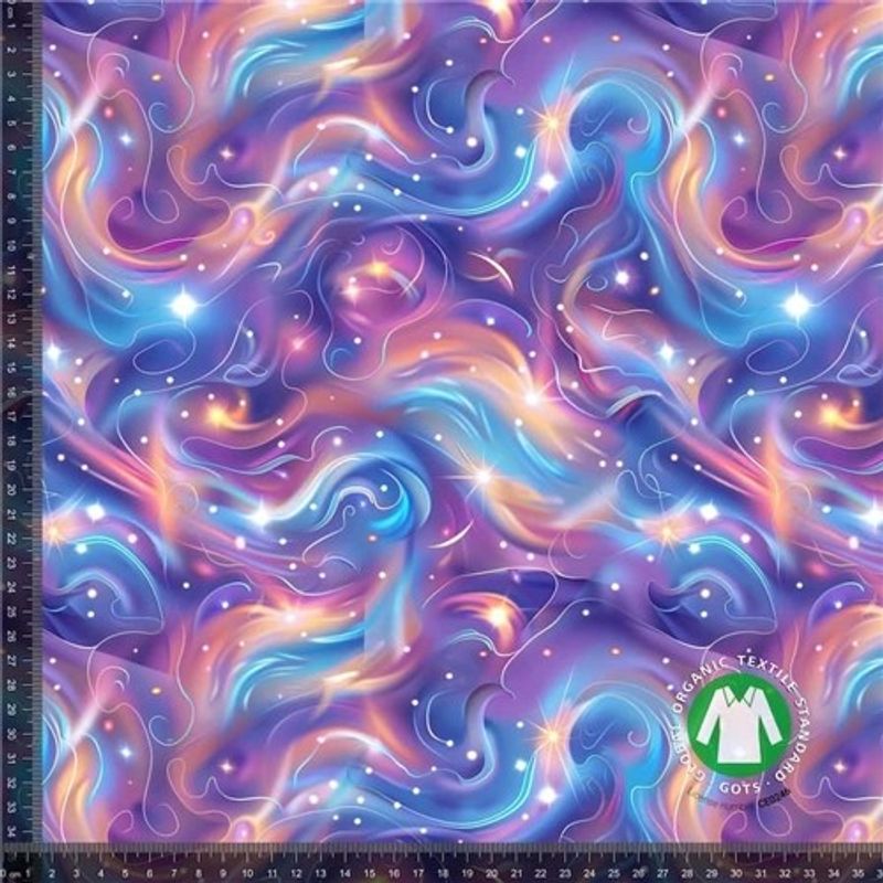 Abstrakt Mönster Lila - Blå