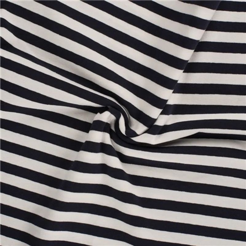 Stripe Navy - White