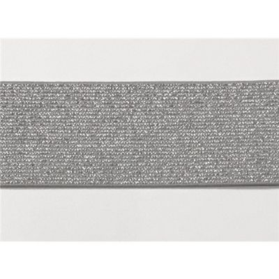Resårband 5 cm Glitter - Grå