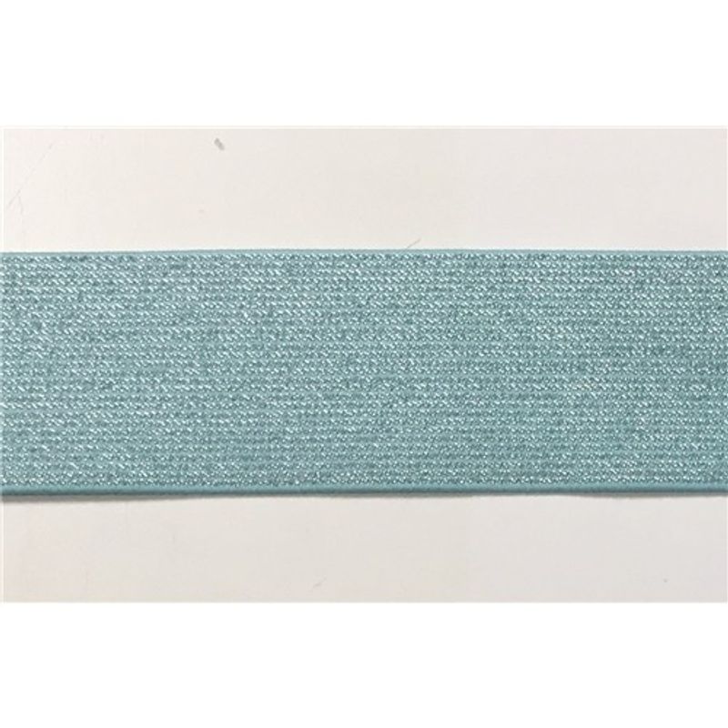 Resårband 5 cm Glitter - Turkos