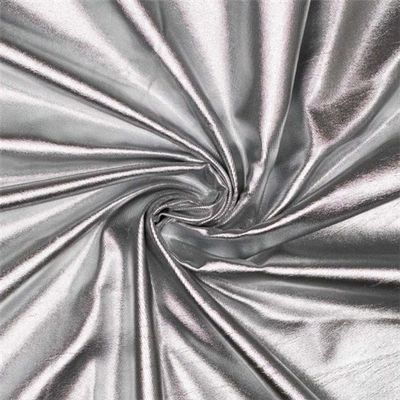 Vävd Bomullstwill Tvättad Folie Silver