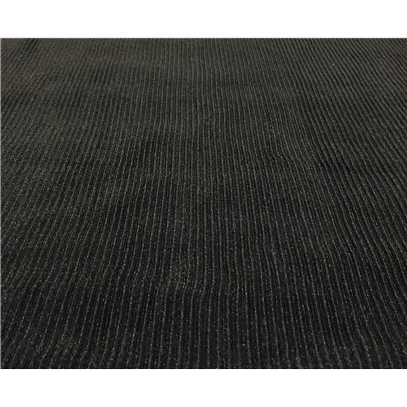 Plisserad Polyester med Glitter - Svart