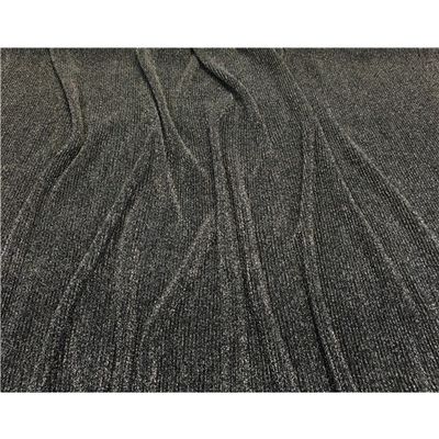 Plisserad Polyester med Glitter - Silver