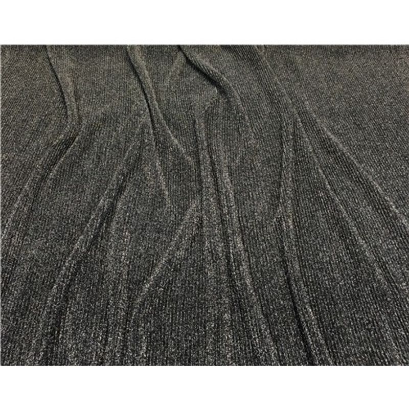 Plisserad Polyester med Glitter - Silver