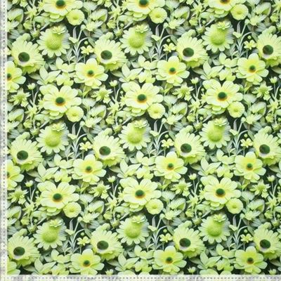3D Flowers Green Viskostrikå