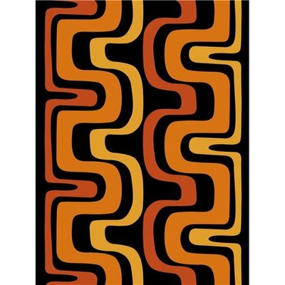 Retro Stripes Orange Gul