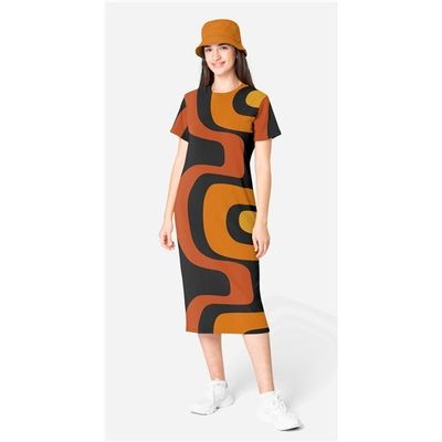 Retro Stripes Orange Gul