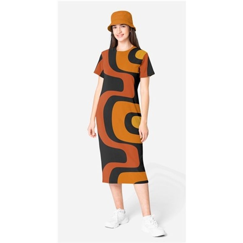 Retro Stripes Orange Gul