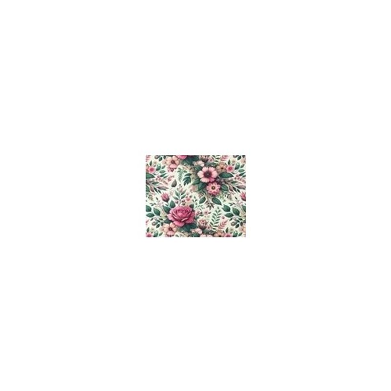 Romantiska Blommor Grön Rosa