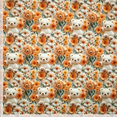 3D Bears And Flowers
