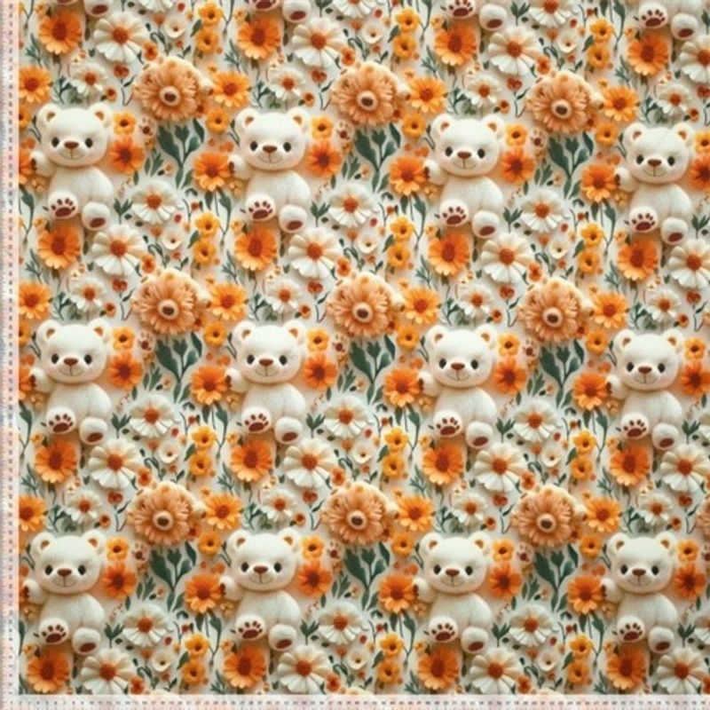 3D Bears And Flowers