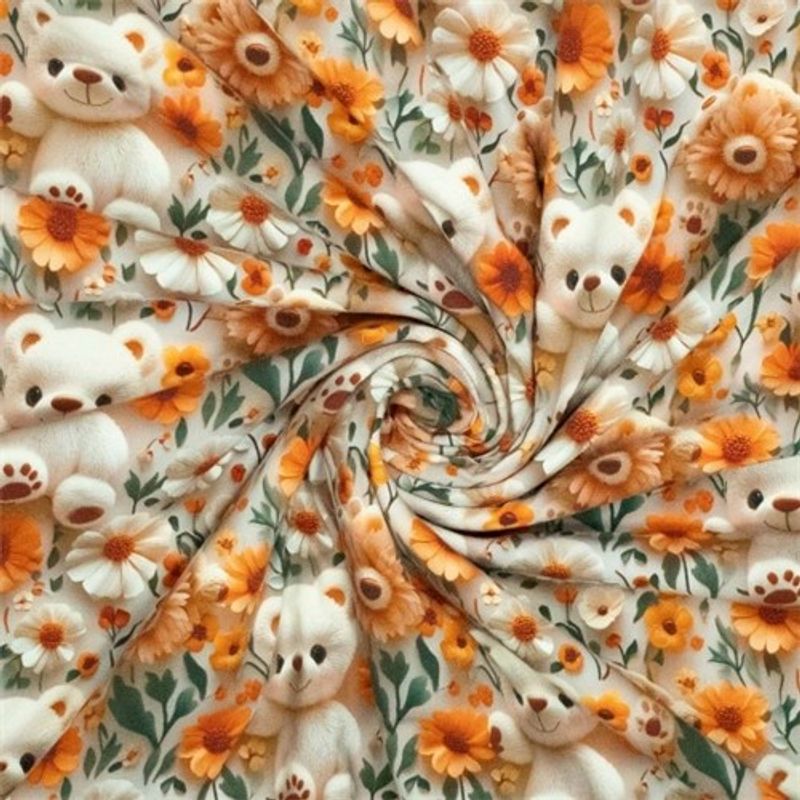 3D Bears And Flowers