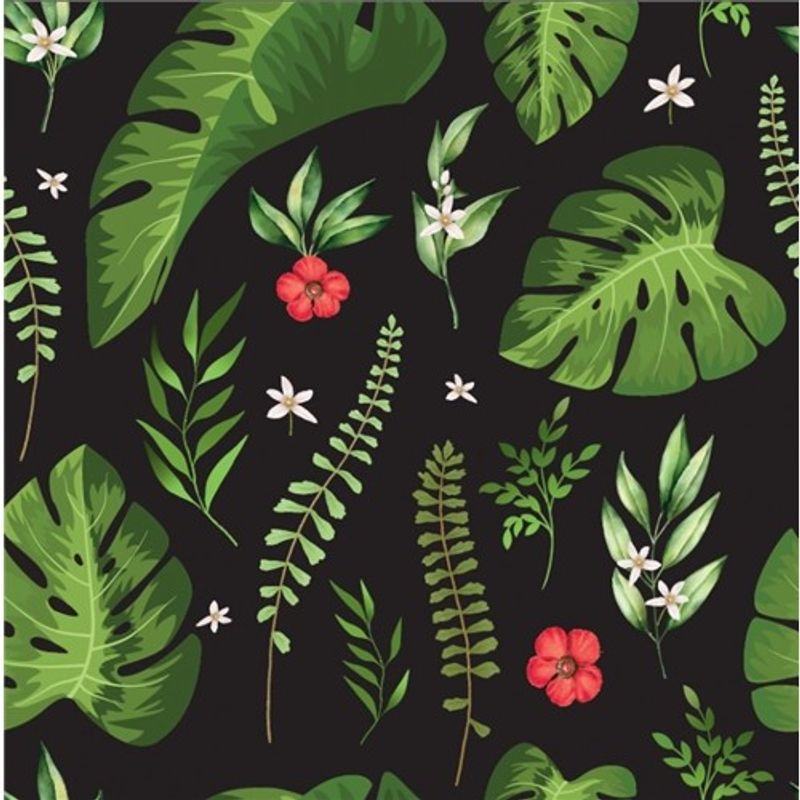 Rödblommig monstera Svart