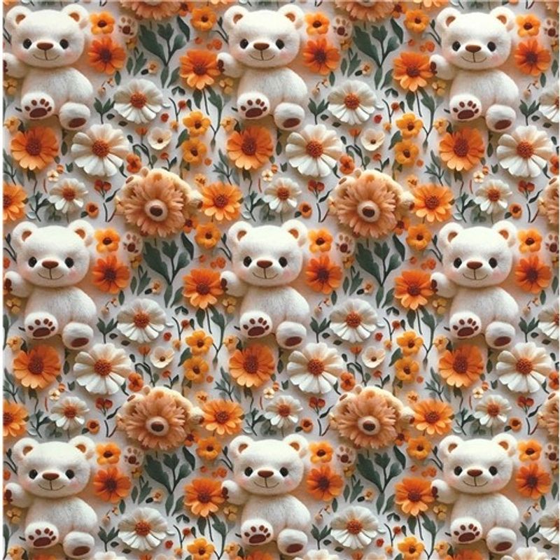 3D Bears And Flowers