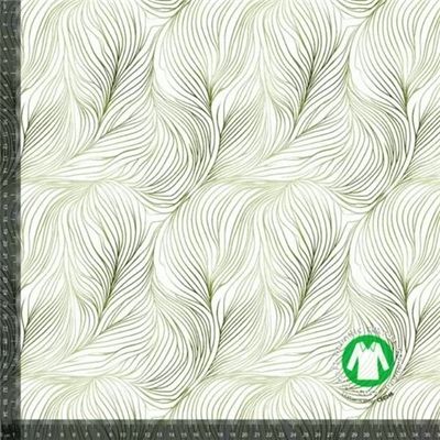 Leaf line art - green