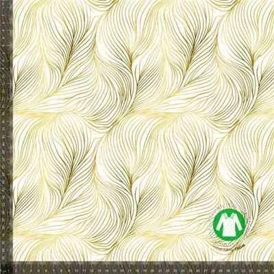 Leaf line art - gold