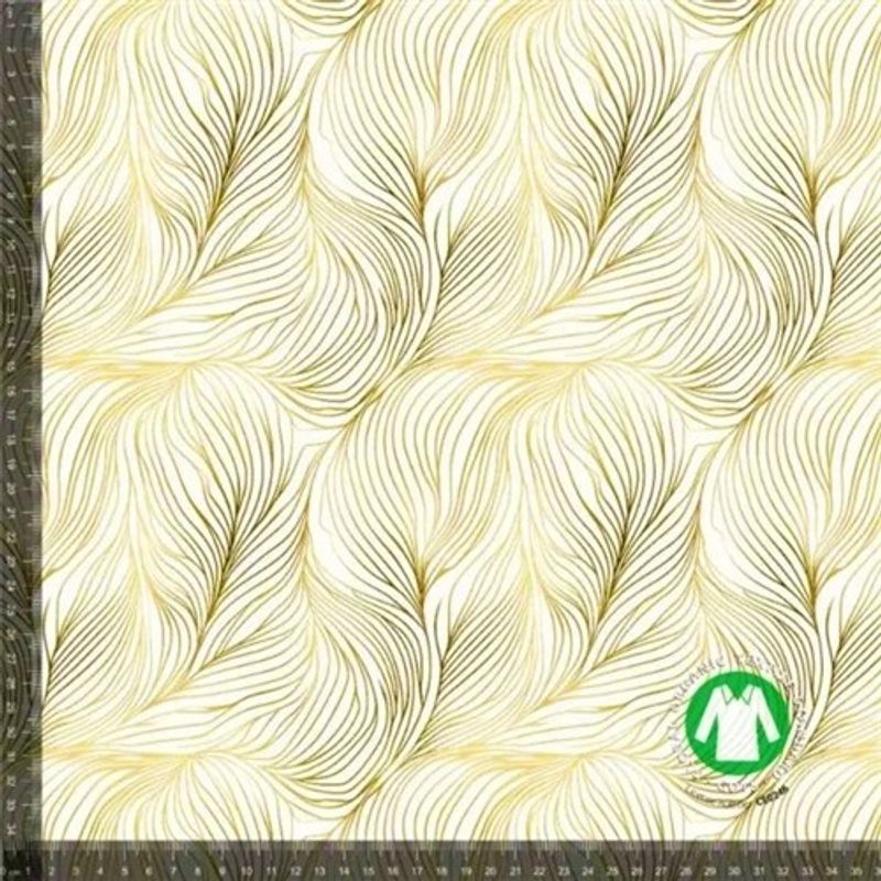 Leaf line art - gold