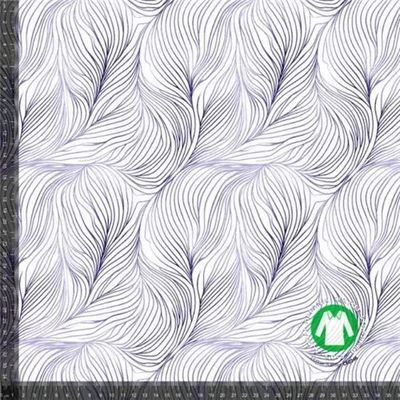 Leaf line art - purple