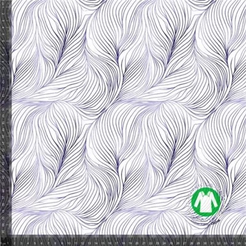Leaf line art - purple