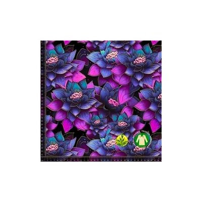 Digitaltryckt Bambujersey Blomster 2