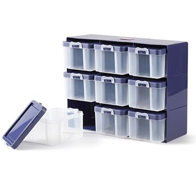 Arrangörslåda med 9 lådor