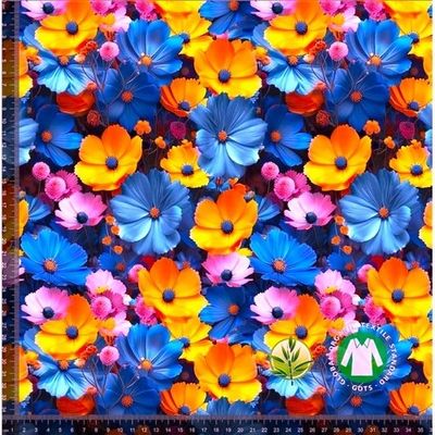 Färgglada blommor 2 - Digitaltryckt Bambu