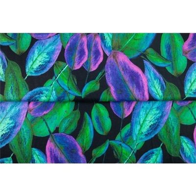 Veil of Leaves Viscose-jersey Grön - Rosa